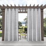 Breakwater Bay Exclusive Home Miami Semi-Sheer Textured Indoor/Outdoor Grommet Top Curtain Panel Pair Polyester in Gray/Brown | 84 H in | Wayfair