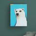 Redwood Rover The Cute Polar Bear by Lucia Stewart - Wrapped Canvas Painting Canvas in Black/Blue/White | 19 H x 14 W x 2 D in | Wayfair