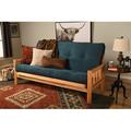 Anders Full 80" Wide Cotton Futon & Mattress Wood/Solid Wood in Orange/Gray/Blue Laurel Foundry Modern Farmhouse® | 37 H x 80 W x 31 D in | Wayfair