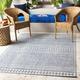 Blue/Gray 63 x 0.01 in Indoor/Outdoor Area Rug - Wade Logan Geof Tribal Light Blue/Blue/Navy/White Indoor/Outdoor Area Rug | Wayfair