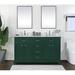 Andover Mills™ Johansson 60" Double Bathroom Vanity Set Wood/Marble in Green | 35 H x 60 W x 21.5 D in | Wayfair 27A4DB1080774160B83A6932EAD8142A