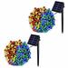 The Holiday Aisle® 200 LED Christmas Lights 866.14inch Solar Powered Waterproof Christmas Decorations String Lights in Black | 866.14 W in | Wayfair