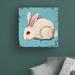 August Grove® The Bunny by Lucia Stewart - Wrapped Canvas Graphic Art Canvas, Wood in Blue/Brown/Gray | 14 H x 14 W x 2 D in | Wayfair