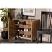 Bay Isle Home™ 9 Pair Shoe Storage Cabinet Plastic/Metal/Manufactured Wood in Black/Brown | 26.3 H x 30 W x 13.1 D in | Wayfair