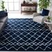 Blue/Navy 96 x 1.26 in Indoor Area Rug - Union Rustic Triplett Geometric Navy/Ivory Area Rug | 96 W x 1.26 D in | Wayfair