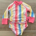 Jessica Simpson Swim | Jessica Simpson Baby Toddler Rashguard Swim Bikini | Color: Pink/Yellow | Size: 12-18mb