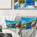 East Urban Home House Near the Sea Flowers III Square Pillow Cover & Insert Polyester/Polyfill blend | 18 H x 18 W x 5 D in | Wayfair