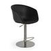 sohoConcept Tribeca Piston Stool Upholstered/Leather/Metal/Faux leather in Black/Yellow | 37.5 W x 23.5 D in | Wayfair TRI-PIS-HF-GLD-001
