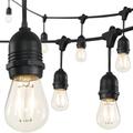 17 Stories Beant 48' Outdoor 15 - Bulb Standard String Light (End to End Connectable) in Black | 8 H x 48 W in | Wayfair