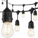 17 Stories Beant 48' Outdoor 15 - Bulb Standard String Light (End to End Connectable) in Black | 8 H x 48 W in | Wayfair