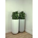 Round Bottom Planter in White Matte Finish 36" Height - 36 Inch