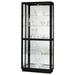 Howard Miller Jayden III Contemporary Modern, Sleek and Chic, Rich Black Wood, Tall, 5-Shelf Living Room Curio Cabinet