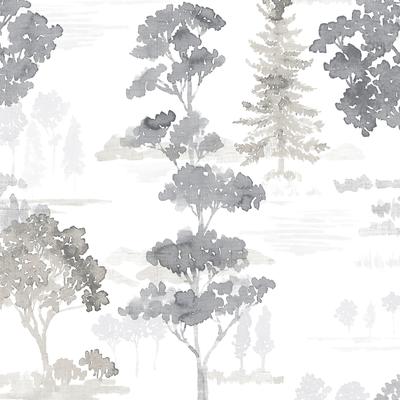 Forest Wallpaper Black, Grey & White