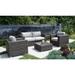 LSI 5 Piece Rattan Sectional Seating Group with Cushions