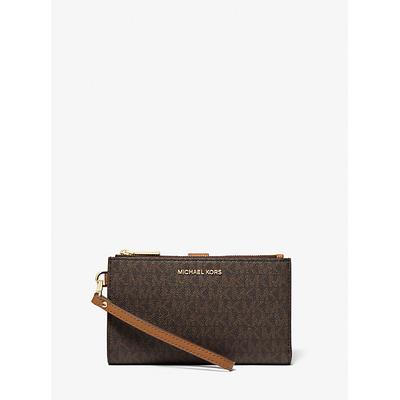 Michael Kors Adele Logo Smartphone Wallet Brown One Size