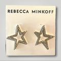 Rebecca Minkoff Jewelry | Gold Swarovski Crystal Star Earrings Pierced | Color: Gold | Size: Os