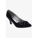 Women's Charm Stud Kitten Heel Pump by Bellini in Black Velvet (Size 6 M)