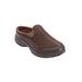 Women's The Leather Traveltime Mule by Easy Spirit in Dark Brown (Size 8 M)