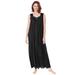 Plus Size Women's Long Tricot Knit Nightgown by Only Necessities in Black (Size 4X)