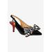 Women's Devika Slingback Pump by J. Renee in Black Red White (Size 12 M)