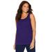 Plus Size Women's Suprema® Tank by Catherines in Deep Grape (Size 4X)