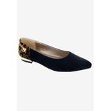 Wide Width Women's Novatoo Flat by Bellini in Black Micro Leopard (Size 11 W)