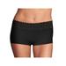 Plus Size Women's Cotton Dream Boyshort With Lace by Maidenform in Black (Size 6)