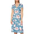 Joe Browns Women's Wrap Style Floral Jersey Dress Casual, Blue, 18