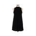 Topshop Casual Dress - A-Line: Black Solid Dresses - Women's Size 2