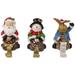 Set of 3 Santa, Snowman and Reindeer Christmas Stocking Holders 5.25"