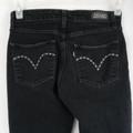 Levi's Jeans | Levi's Mid Rise Skinny Embroidered Jeans Size 4m | Color: Black | Size: 4