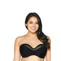 Curvy Kate Women's Sheer Class Strapless Plain Bikini Top, Black (Black), 32HH