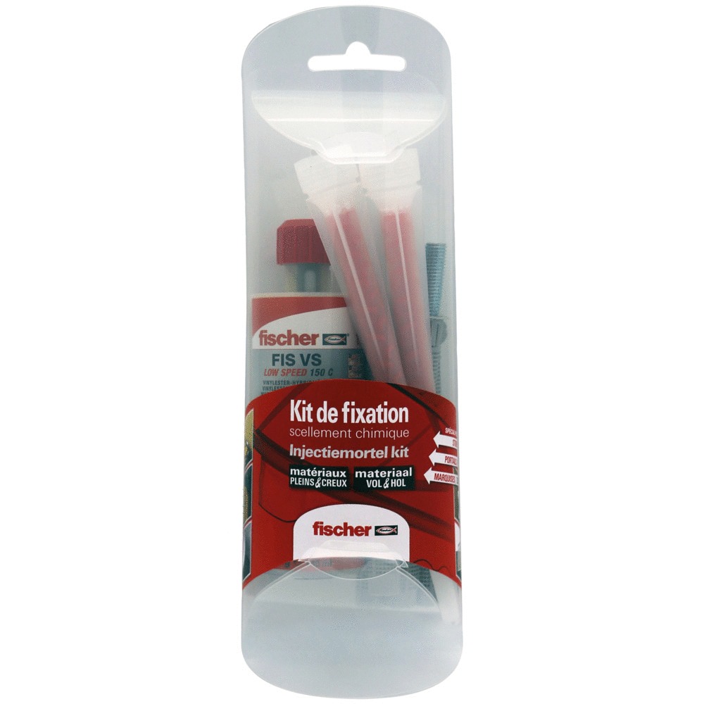 Kit de scellement chimique tous types murs 150 ml FISCHER 26376