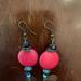 Free People Jewelry | Boho Red And Turquoise Beaded Earrings | Color: Blue/Red | Size: Os