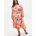 Torrid Dresses | Multi Watercolor Tie-Dye Off Shoulder Skirt Set | Color: Orange/Pink | Size: 0x