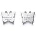 Gucci Jewelry | 2x Host Pick Gucci Logo Butterfly Post Earrings Sterling Silver 925 | Color: Silver | Size: 0.5" X 0.5"