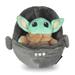 Star Wars Baby Yoda The Child in Cradle Ball Figure Dog Toy, Small, Silver / Green