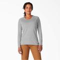 Dickies Women's Cooling Long Sleeve Pocket T-Shirt - Heather Gray Size XS (SLF400)