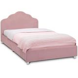 Upholstered Twin Bed in Rose Pink - Delta Children BB81434GN-1187