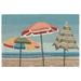 "Liora Manne Frontporch Beach Umbrellas Indoor/Outdoor Rug Aqua 24""x36"" - Trans Ocean Import Co FTP23447304"