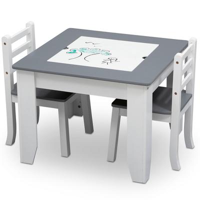 Chelsea Table and Chair Set in Grey/White - Delta Children TT89070GN-1176