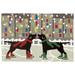 "Liora Manne Frontporch Holiday Ice Dogs Indoor/Outdoor Rug Multi 20""x30"" - Trans Ocean Import Co FTP12152644"