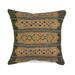 "Liora Manne Marina Tribal Stripe Indoor/Outdoor Pillow Green 18"" Square - Trans Ocean Import Co 7MR8S805706"