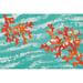 "Liora Manne Illusions Coral Wave Indoor/Outdoor Mat Aqua 19.5""x29.5"" - Trans Ocean Import Co ILU12326504"