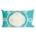 "Liora Manne Visions II Ornamental Knot Indoor/Outdoor Pillow Aqua 12""x20"" - Trans Ocean Import Co 7SB1S414304"