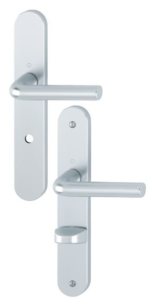 Ensemble sur plaques ARLES type condamnation finition argent HOPPE 596201