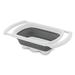 iH casadécor Collapsible Over The Sink Colander (White/Gray) Silicone in Gray/White | 5 H x 10 W in | Wayfair NOV-1608