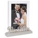 Malden Int Designs Mr & Mrs Wedding Picture Frame Wood in Brown/White | 9 H x 7.3 W x 1.8 D in | Wayfair 3532-57