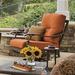 Tropitone Ravello Patio Chair w/ Cushions Metal in Black | 35.5 H x 31 W x 34.5 D in | Wayfair 660911_OBS_Dupione Sand