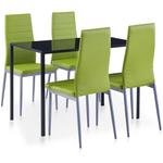 Mobilier de salle à manger 5 pcs Vert Vidaxl
